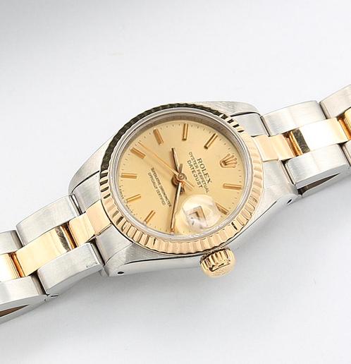 Rolex Lady-Datejust 26 79173 uit 1990, Sieraden, Tassen en Uiterlijk, Horloges | Dames, Polshorloge, Gebruikt, Rolex, Verzenden