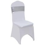 vidaXL 25 st Stoellint met diamant stretch zilver, Verzenden, Nieuw
