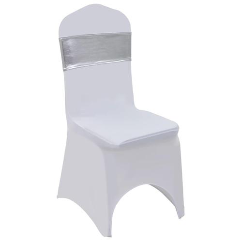 vidaXL 25 st Stoellint met diamant stretch zilver, Tuin en Terras, Tuinmeubel-accessoires, Nieuw, Verzenden
