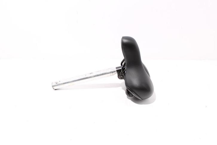 Zwart zadel | met 27,2mm verende zadelpen, Fietsen en Brommers, Fietsonderdelen, Zadel, Gebruikt