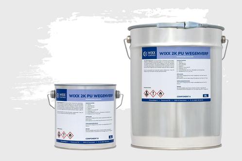 Wixx 2K PU Wegenverf Lijnenverf Wit 10L, Doe-het-zelf en Verbouw, Verf, Beits en Lak, Verf, Wit, Nieuw, 5 tot 10 liter, Verzenden