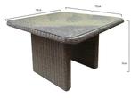 Bilbao lounge-diningtafel 110x110xH70 cm grijs, Ophalen of Verzenden, Nieuw, Wicker