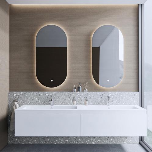 Badkamermeubelset BWS Anubis 180cm 2 Laden Mat Wit Met, Doe-het-zelf en Verbouw, Sanitair, Bad, Nieuw, Ophalen of Verzenden