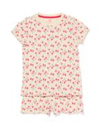 HEMA Kinder shortama bloem gebroken wit, Verzenden, Nieuw
