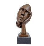 STB-ART - sculptuur, A pensive man - 45 cm - Brons, Marmer