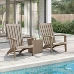 vidaXL Tuinstoelen Adirondack 2 st polypropeen lichtbruin, Verzenden, Nieuw, Kunststof