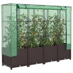 vidaXL Plantenbak verhoogd met kashoes 160x40x138 cm, Tuin en Terras, Bloembakken en Plantenbakken, Verzenden, Nieuw, Kunststof