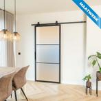 Stalen Schuifdeur - 3 Vlaks - Maatwerk - Mat glas, Doe-het-zelf en Verbouw, Kozijnen en Schuifpuien, Nieuw, Metaal, Inclusief glas