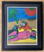 Corneille (1922-2010) - Au Soleil avec Oiseau et chat