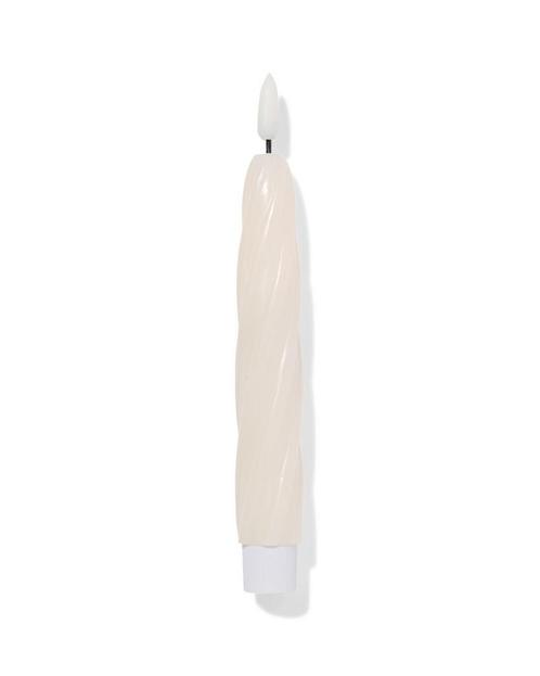 HEMA LED huishoudkaars Ø2.5x19.5cm gedraaid ivoor, Huis en Inrichting, Woonaccessoires | Kandelaars en Kaarsen, Nieuw, Verzenden
