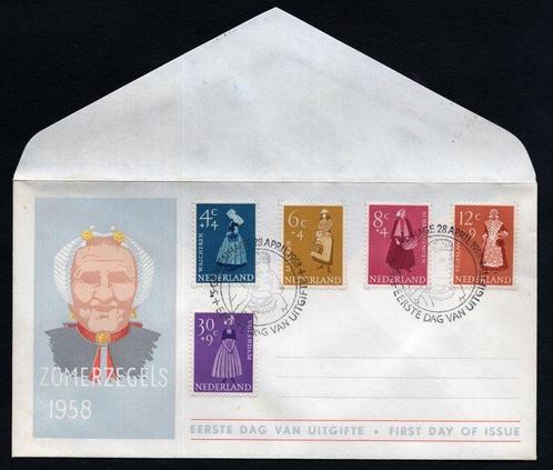 Nederland 1958 - Zomerzegels op FDC - Gratis verzending, Postzegels en Munten, Postzegels | Nederland