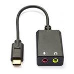USB C naar 2x jack 3.5 mm adapterkabel | Value | 0.15 meter, Nieuw, Verzenden