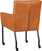 Oranje leren moderne eetkamerstoel - Kenia Leer Rost (oranje, Huis en Inrichting, Stoelen, Nieuw, Leer, Ophalen of Verzenden, Eén