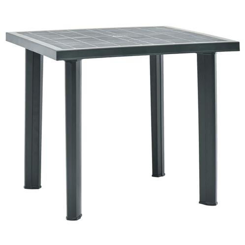 vidaXL Tuintafel 80x75x72 cm kunststof groen, Tuin en Terras, Tuintafels, Nieuw, Kunststof, Verzenden