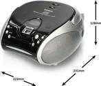 Draagbare radio/CD speler zwart Lenco SCD-24 (Radios), Verzenden, Nieuw