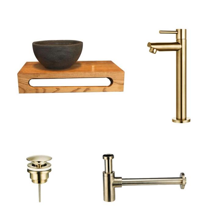 Sani Royal Natuursteen Mini Waskom met Massief, Tuin en Terras, Waterpartijen en Fonteinen