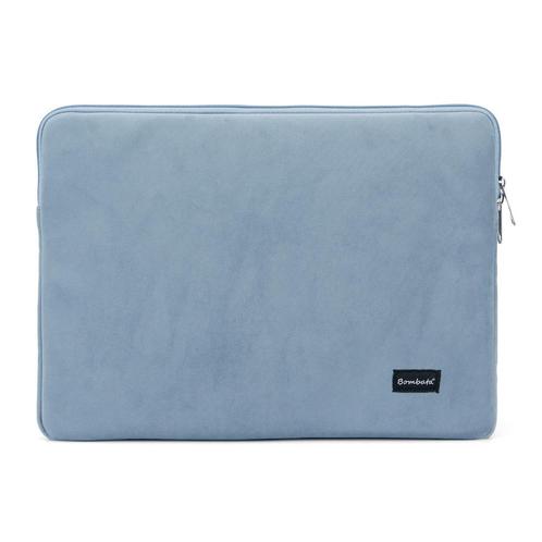 Bombata Velvet Laptophoes Sleeve - 15 / 16 inch - Lichtblauw, Computers en Software, Laptoptassen, Nieuw, Verzenden