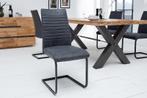 industrieele sledestoel APPARTEMENT antiekgrijs met metalen, Huis en Inrichting, Stoelen, Ophalen of Verzenden, Nieuw