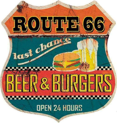 Route 66 - Metalen borden USA - schild, uit Amerika, Verzamelen, Retro, Huis en Inrichting, Ophalen of Verzenden