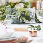 TAFELNUMMERS | ACRYL | 12 STUKS | BOTANICAL WEDDING | GINGER, Ophalen of Verzenden, Nieuw