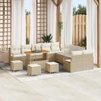 vidaXL 14-delige Tuinbankenset met kussens poly rattan, Tuin en Terras, Verzenden, Nieuw, Rotan