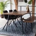 *WOONWINKEL* Dutchbone Alagon Eettafel Walnoothout 160x90cm, Huis en Inrichting, Tafels | Eettafels, Verzenden, Nieuw