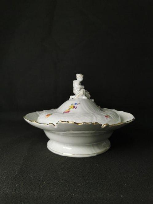 Meissen Carl Teichert - Fiori - squisita zuppeira con, Antiek en Kunst, Antiek | Glas en Kristal