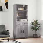 vidaXL buffetkast 69,5x34x180 cm bewerkt hout grijs sonoma, Huis en Inrichting, Kasten | Buffetkasten, Minder dan 50 cm, Verzenden