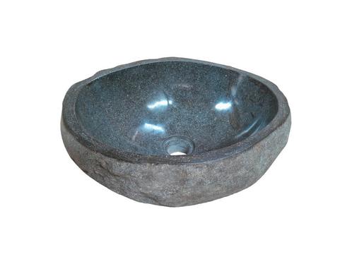 Natuurstenen Waskom Riviersteen 37 × 32 × 15 cm, Doe-het-zelf en Verbouw, Sanitair, Nieuw, Verzenden