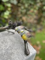 Bronzen vogels op een tak - Ornament  - Tuindecoratie, Nieuw, Metaal, Dierenbeeld, Verzenden