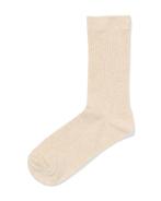 HEMA Damessokken rib beige 2+1 gratis, Kleding | Dames, Sokken en Kousen, Verzenden, Nieuw, Beige