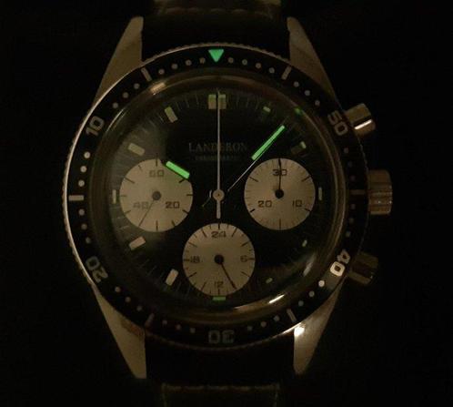 Landeron Pilote Panda Tri-Compax - Heren - 2020+, Sieraden, Tassen en Uiterlijk, Horloges | Heren
