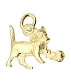 Gouden Poes bolletje wol ketting hanger, Verzenden, Nieuw
