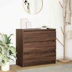 vidaXL Dressoir 80x35x76 cm spaanplaat bruin eikenkleurig, Verzenden, Nieuw, 50 tot 100 cm, 25 tot 50 cm