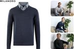 2dekans | Milanoro - Herenpullover met overhemdkraag - Navy, Ophalen of Verzenden, Zo goed als nieuw, Milanoro