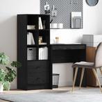 vidaXL Bureau met opbergruimte 2 pcs Zwart eiken 90 x 50 x, Huis en Inrichting, Kasten | Buffetkasten, Verzenden, Nieuw, 50 tot 100 cm