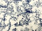 Meesterwerk in Toile de Jouy-stijl: elegante katoenen stof, Antiek en Kunst