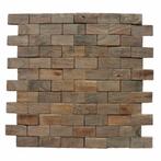 Mozaïek Hout Rectangular Old Teak (P 05) 30X30 Cm (Prijs Per, Doe-het-zelf en Verbouw, Ophalen of Verzenden, Nieuw