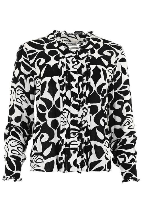 -50% Maicazz  MAICAZZ Farrah blouse  maat 36, Kleding | Dames, Blouses en Tunieken, Zwart, Nieuw, Verzenden