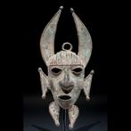 Masker - Bronzen - Sénoufo - Ivoorkust, Antiek en Kunst, Kunst | Niet-Westerse kunst