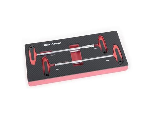 TM 4 Delige T-Greep Dopsleutel foam carbon look inlay, Auto diversen, Autogereedschap, Nieuw, Verzenden