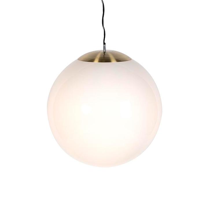Scandinavische hanglamp opaal glas 50 cm - Ball 50, Huis en Inrichting, Lampen | Hanglampen, Nieuw, Glas, 75 cm of meer
