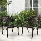 2dekans | Coast Set van 2 Tuinstoelen Brons 60x56,5x82 cm –, Tuin en Terras, Tuinsets en Loungesets, Ophalen of Verzenden, Zo goed als nieuw