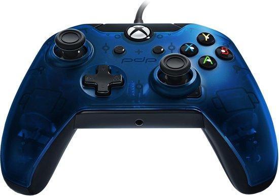 Xbox One Controller Wired - Blauw Transparant  - PDP Xbox, Spelcomputers en Games, Spelcomputers | Xbox | Accessoires, Zo goed als nieuw