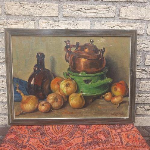 Frits Hubeek ( 1884-1952 ) - Stilleven met koperen kan, Antiek en Kunst, Kunst | Schilderijen | Klassiek