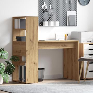 vidaXL Bureau met Opbergruimte Artisan Eiken 113x54x120 cm beschikbaar voor biedingen