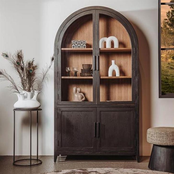 *WOONWINKEL* Tower Living Rotondi Ronde Buffet Kast Zwart Ho, Huis en Inrichting, Kasten | Buffetkasten, Nieuw, Verzenden