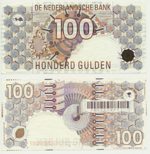 Nederland 100 Gulden 1992 Steenuil, Postzegels en Munten, Bankbiljetten | Nederland, Los biljet, 100 gulden, Verzenden