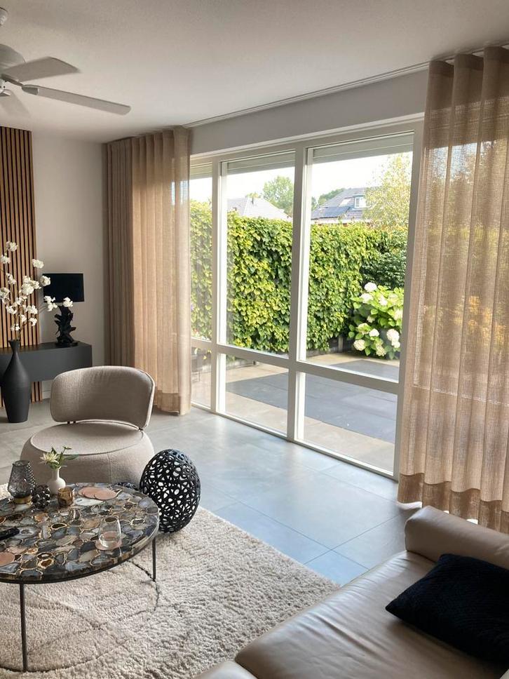 Linnenlook inbetweens wave plooi gordijnen op maat, Huis en Inrichting, Stoffering | Gordijnen en Lamellen, Wit, Crème, Beige