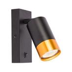 LED wandlamp Bedlamp met schakelaar GU10 fitting Zwart Goud, Nieuw, Ophalen of Verzenden